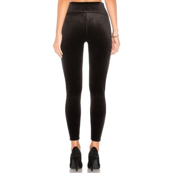 Spanx High Waisted Velvet Shaping Leggings in Black - Picture 5 of 9